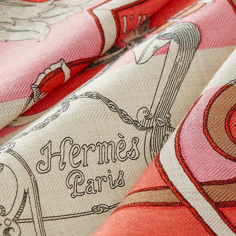 L'Instruction du Roy Bayadere scarf 45 - Brown | Hermès Thailand